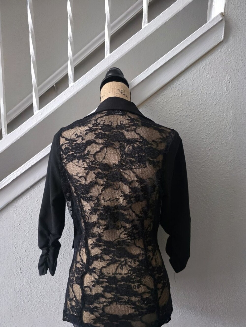 Seductions 2000s Office siren goth lace blazer Size Medium - Picture 2 of 6